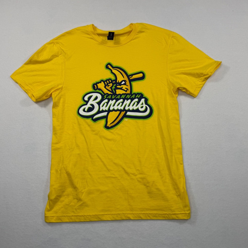 Savannah Bananas Baseball Graphic Tee Yellow Small Short Sleeve Shirt
